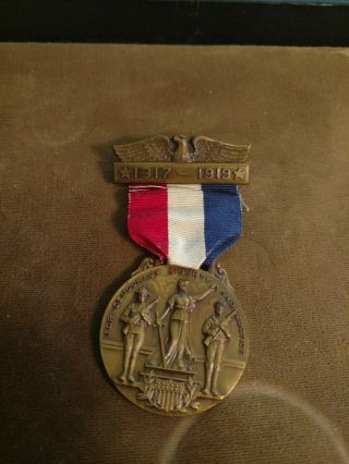 Rare Wwi 1917 - 1919 By The City Of Norfolk World War Service Medal