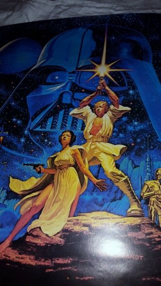 VTG Fan Club 1977 Hildebrandt Star Wars Movie Poster Kenner 4