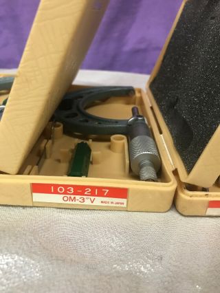 Vintage Mitutoyo Micrometer Set - 4.  103 - 218,  217,  262,  260/ M120 - 0”to OM - 4”V LOOK 8