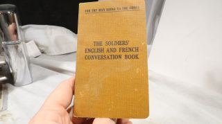 Wwi Us Army 1917 Soldiers English And French Conversation Book