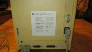 Vintage Apple Macintosh Plus 1Mb Model M0001A Personal Computer 3