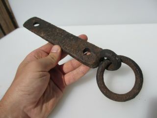 Antique Iron Boat Mooring Rope Tie Jetty Marine Flat Deck Stables Holder Vintage