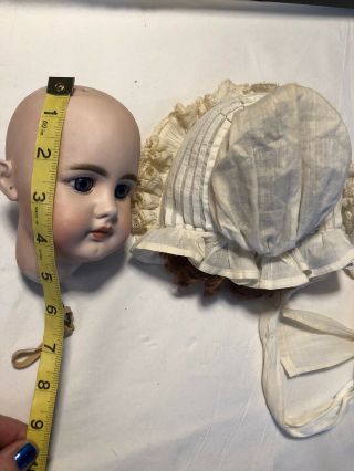 Hard To Find Antique S & H 949 Closed Mouth Doll Head.  As Found 11