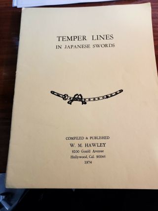 Samurai Sword Compilation Temper Lines/hamon In Japanese Swords By W.  M.  Hawley