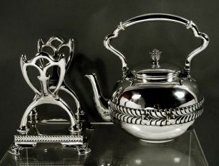 Tiffany Sterling Tea Set c1891 Wave Edge 8