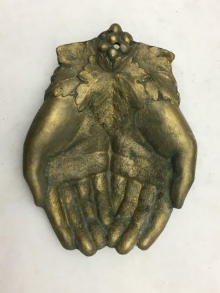 Antique Gold Cast Metal Hands Victorian Style Fantastic To Hold Business Cards