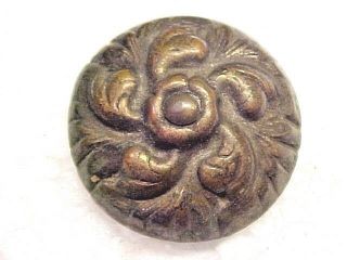 Late 19th Early 20th Century Large 1 " Repousse Brass Tack For Rosette Block