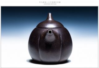 Chinese Yixing zisha teapot handmade Purple clay heijinsha 225cl 2