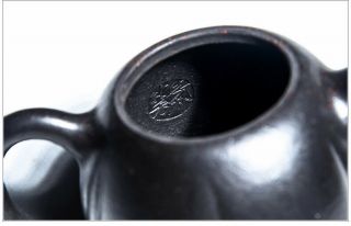 Chinese Yixing zisha teapot handmade Purple clay heijinsha 225cl 5