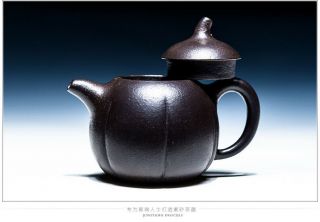 Chinese Yixing zisha teapot handmade Purple clay heijinsha 225cl 7