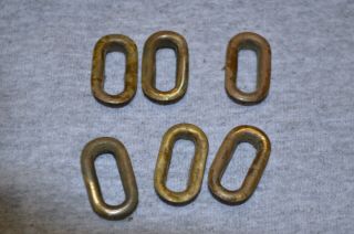 Antique Brass Key Hole Guards,  Escutcheons - Ste Of 6 - Oval Shaped