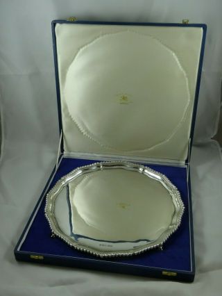Large,  Boxed Solid Silver Salver,  1979,  1342gm