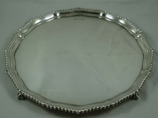 LARGE,  BOXED solid silver SALVER,  1979,  1342gm 2