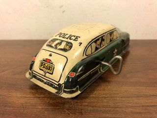 Vintage Lupor Tin Wind Up Police Patrol Car 7 Toy PD 630 4