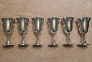 Gorham 272 Solid Sterling Silver Wine Water Goblets Set Of 6 Holloware 925