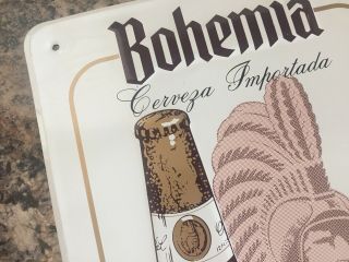 Vintage Authentic Cerveza Bohemia Sign - Hecho En Mexico Beer Advertising 14x11 