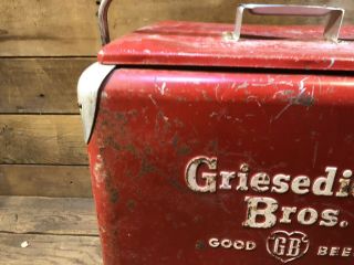 Griesedieck Beer Cooler Coca Cola Busch Budweiser Stag Antique Vintage Sign 3