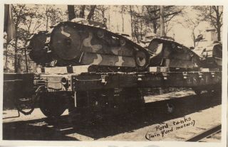 Wwi Photo Rare Ford 3 Ton Tanks On Train At Aberdeen Proving Ground 46