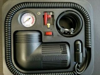 Porsche Vintage Oem Tire Air Compressor Pump Inflator With Hazard Light