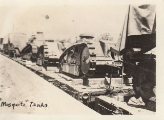 Wwi Photo Rare Ford 3 Ton Tanks On Train At Aberdeen Proving Ground 43