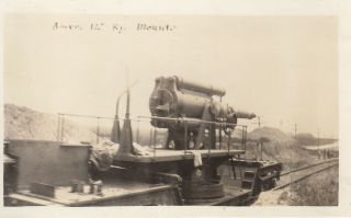 Wwi Photo 1918 Aberdeen Proving Ground 12 " Railroad Gun Artillery 36