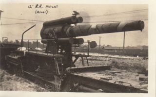 Wwi Photo 1918 Aberdeen Proving Ground 12 " Railroad Gun Artillery 35