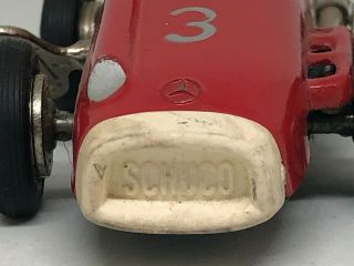 1950 ' s Vintage Schuco 1043 Mercedes Micro Racer West Germany 3 w/Key 3