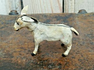 Old Vintage Antique Miniature Carved Wood Wooden Donkey Toy Erzgebirge Putz