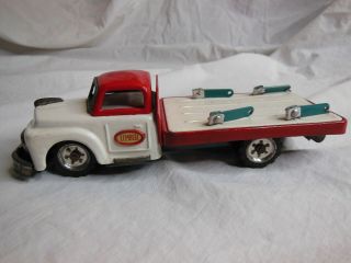 Vintage S.  S.  S.  Brand Tin Friction Toy Truck Lumber Stake Flat Bed Japan