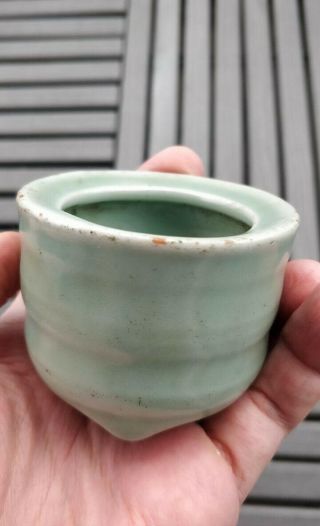 Antique Chinese Porcelain Longquan Celadon Glazed Incense Burner Censer Pot Vase 6