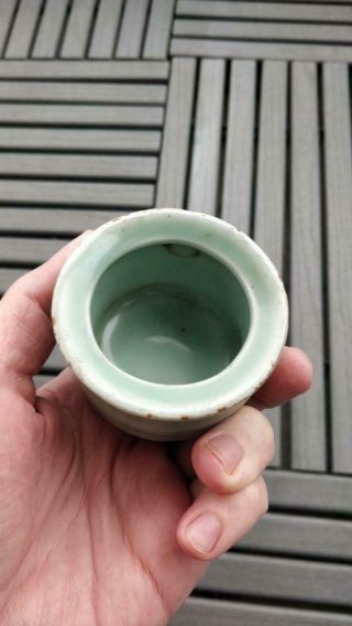 Antique Chinese Porcelain Longquan Celadon Glazed Incense Burner Censer Pot Vase 7