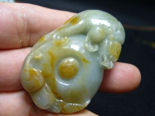 Natural Burma/ Chinese Jade (jadeite) Hand Carved Jade Pendant - See Video 6