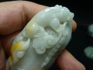 Natural Burma/ Chinese Jade (jadeite) Hand Carved Jade Pendant - See Video 1