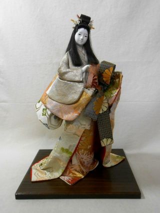 Japanese Vintage Kimono Geisha Gofun Doll 44cm / Ancient