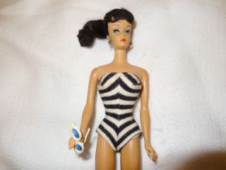 Vintage Mattel Barbie 4/5 with stand and swimsuit sun glasses 5
