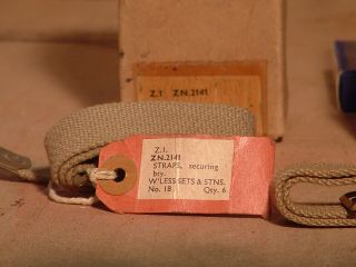 WW2 Wireless Set No.  18 Straps Securing Battery WS18 ZN.  2141 2 pc 2