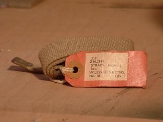 WW2 Wireless Set No.  18 Straps Securing Battery WS18 ZN.  2141 2 pc 5