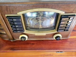 Vintage Zenith AM Tube Wood Cabinet Radio 2