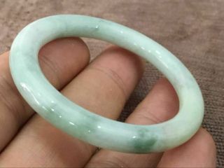 44mm certified natural emerald green silk flower jade bracelet children2469 3
