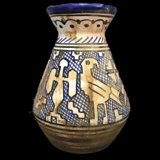 Rare Huge Gandhara Ancient Glazed Decorative Bird Vase 300 Bc (1)