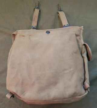 WWII / WW2 U.  S.  Army,  M - 1936 Field Bag,  WWII MUSETTE Bag,  Dated 1941,  Rubberized 2