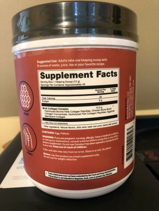 Ancient Nutrition Multi Collagen Protein Strawberry Lemonade 18.  9 Oz
