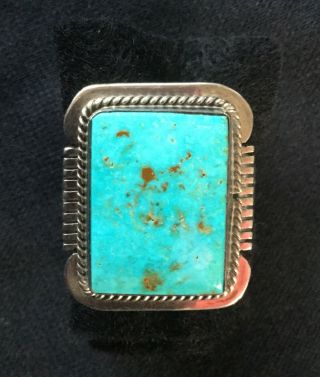 Large Vintage Turquoise Ring By J Nelson