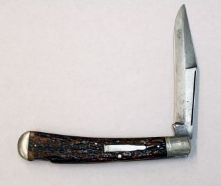 Vintage Remington R1253 Bone Handled Pocket Lockblade Bullet Knife