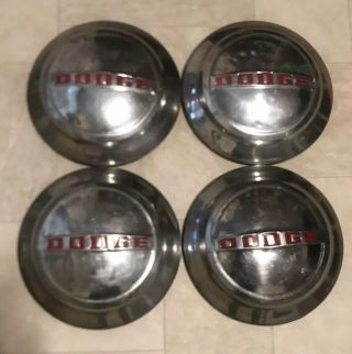 Vintage Dodge Dog Dish Hub Cap 9 " Set Of 4