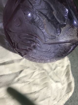 Rare Antique Signed Moser Glass Globe Vase 10