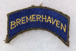 Ww2 Wwii Us Army Bremerhaven Tab Post War German Made