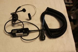 Vintage Nasa Mission Launch Control Console Operator Push - To - Talk Headset 59330