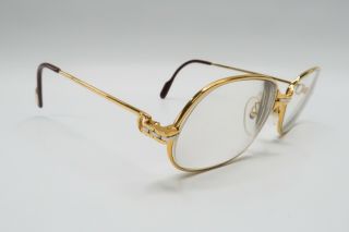 Vintage Cartier Panthere 1989 Gold Rx Eyeglasses Frames 54[]15 Louis Santos A518