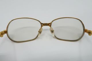 Vintage Cartier Panthere 1989 GOLD Rx Eyeglasses Frames 54[]15 Louis santos A518 6